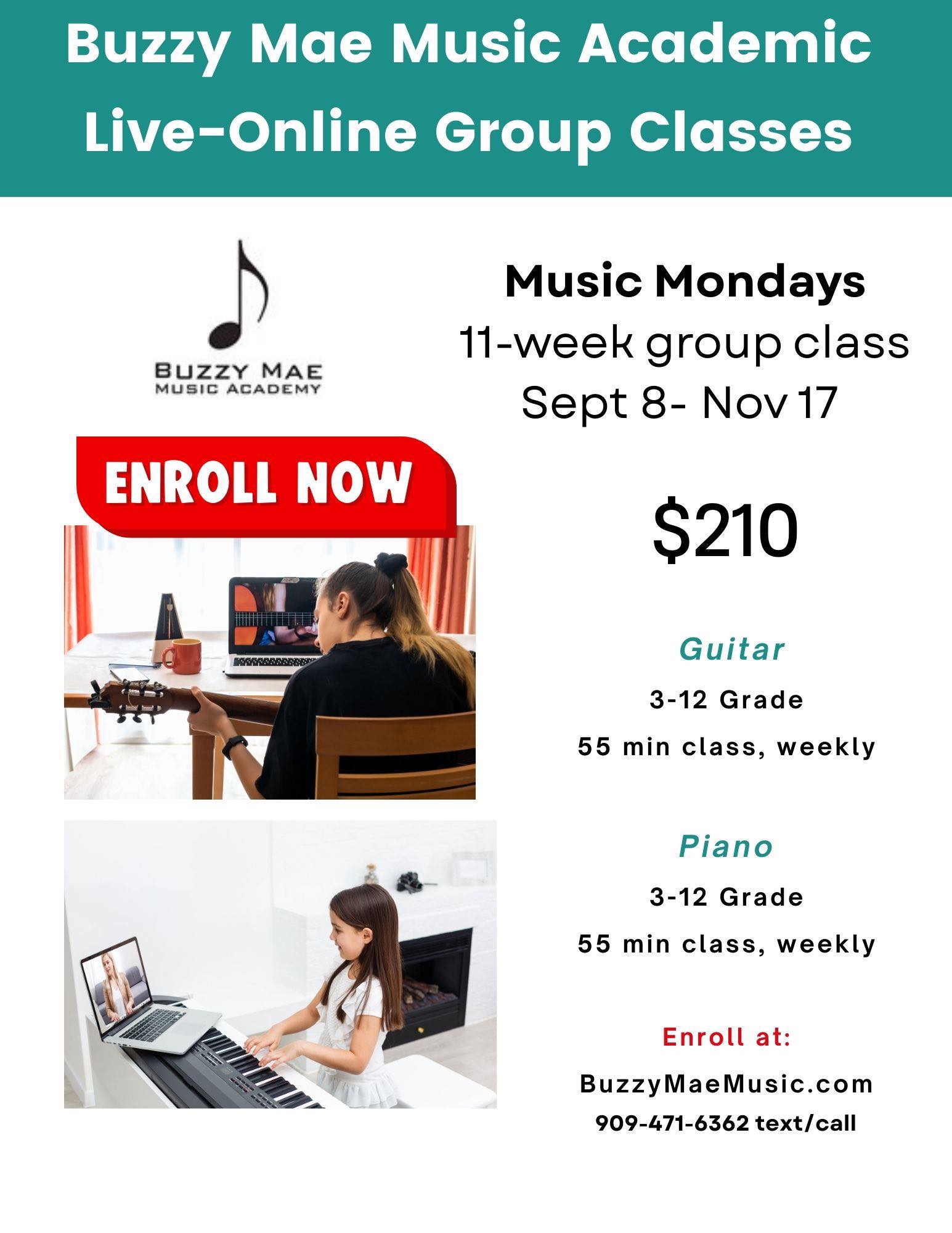 Live Online Music Classes – Homeschool and Students