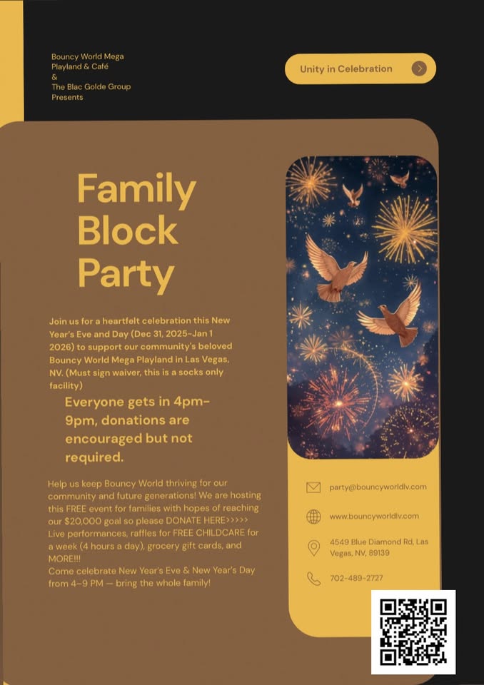 Free Family Block Party NYE 4-9 p.m.